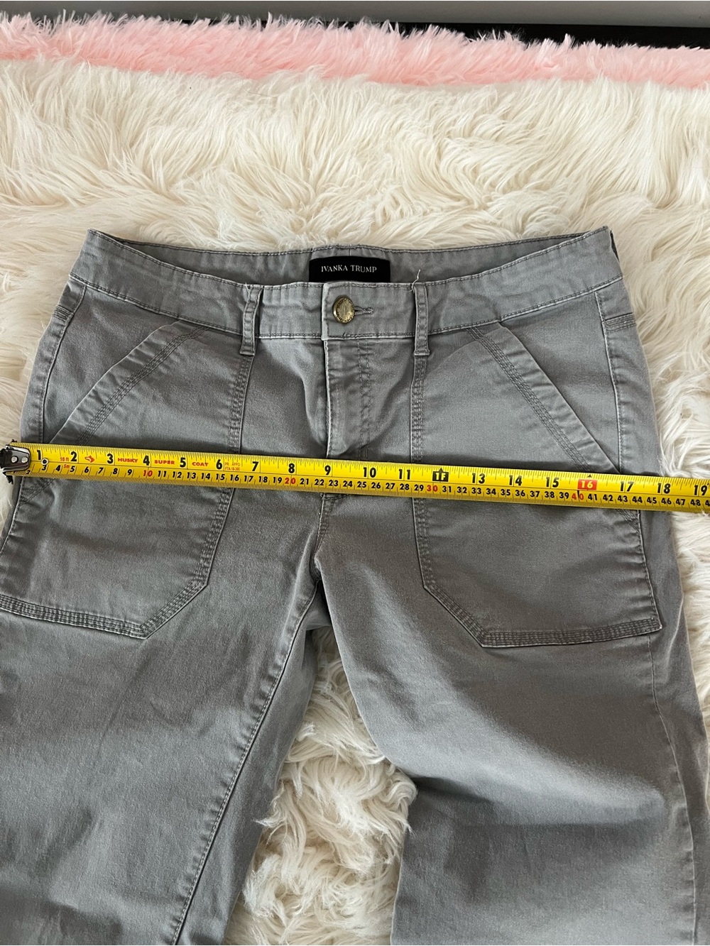 Ivanka Trump Gray Ankle Zip Skinny Pants — Utility Cargo Style - Picture 10 of 13